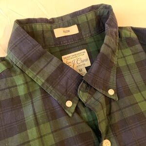 J Crew plaid long sleeve men’s medium slim button up shirt